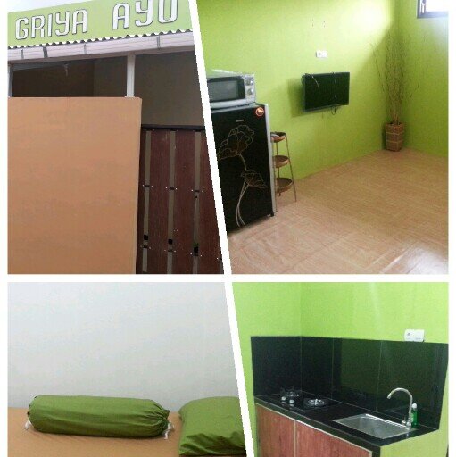 GriyaAyuPwt's profile picture. ● Bulanan/Tahunan ● AC/NonAC ● WiFi ● KM Cntk ● R TV ● Dapur (microwave,dispenser,refrigerator,stove,ricecooker) ● Setrika ● Garasi Motor ● Sumampir ●