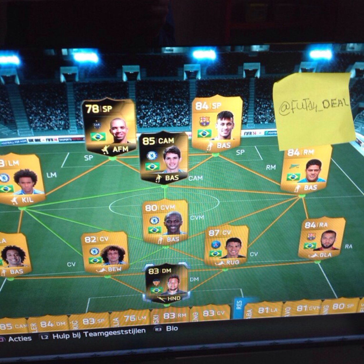 Wij dealen en verloten alleen op de PS4!! Wij verloten vooral braziliaanse sterren!