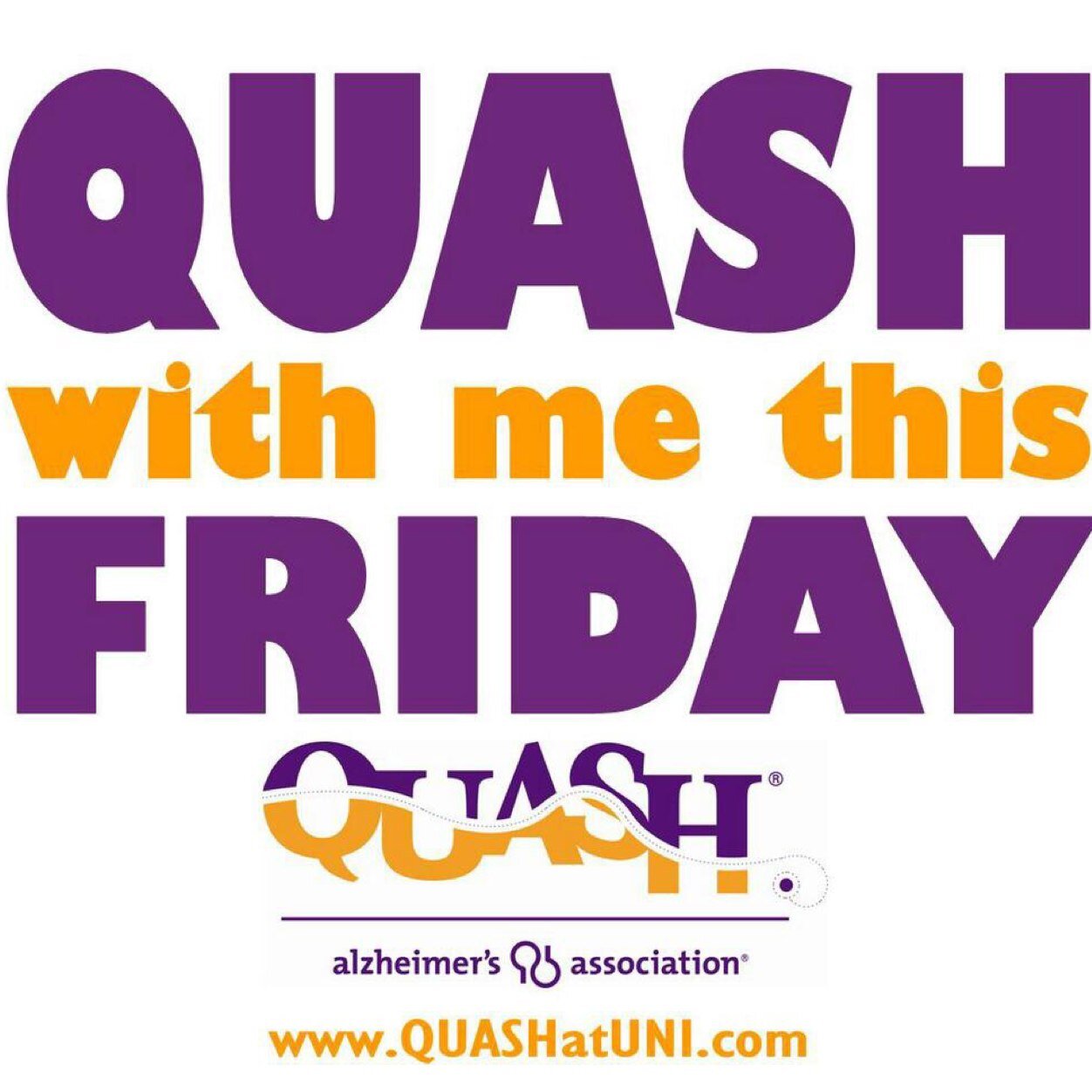 QUASH_UNI's profile picture. QUASH is the Quest to Unravel Alzheimer's Scavenger Hunt and it rocks UNI's world every spring. Register today at http://t.co/43HUMLrqRu.