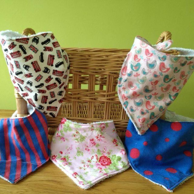 Handmade dribble bibs. Terry Towelling backing for extra absorption. 

All made with love