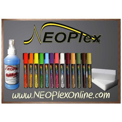 Neoplex sales a great variety of products from Chalkboards, Chalk Markers, A-frames, Sports Fan Gear, LED Signs, Flags & more. Mention you found us on Twitter!