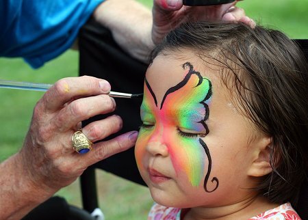 The Zin family of Sun Block Facepaints make sun care safe and fun