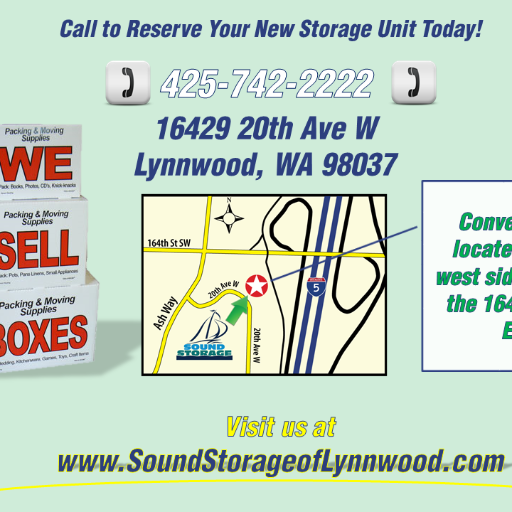 Looking for Lynnwood Storage? Our storage units are heated and come in a range of sizes. We also carry moving boxes and packing supplies. Reserve online free!