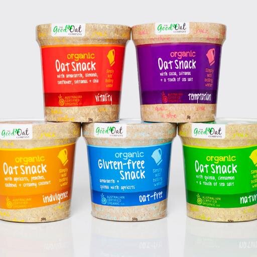 Our aim at the Good Oat Company is to promote healthy snacking anytime. Our products are certified organic and are product of Australia using Four Leaf Oats