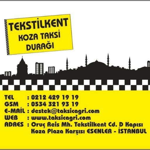 taksicagri's profile picture. Taksi Duraği - Günlük Taksi Kiralama Tel: 0212 429 19 19   0534 321 93 19