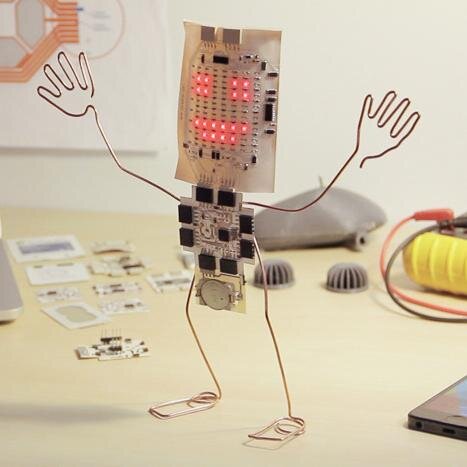 Printoo is a open-source platform of paper-thin circuit boards and modules.