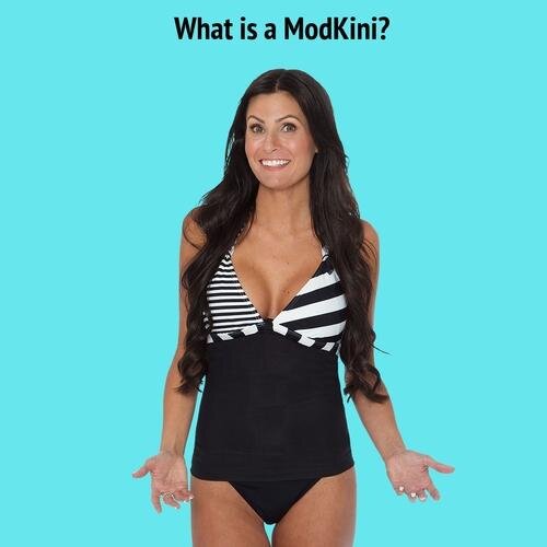 Transform your bikinis to a tankini with Modkini. Newly invented patent pending swimwear attachment used with a bikini. #modkini #modkiniswimwear #swimsuit