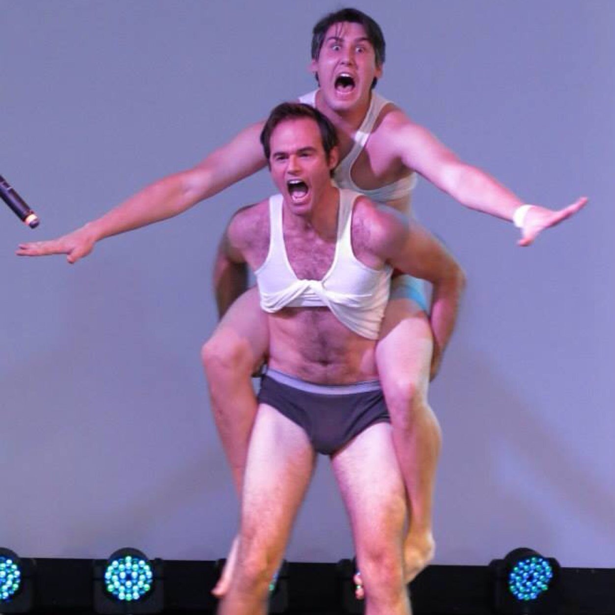 AC Lerok is @RobGagnons & @JohnBuseman

We saw some great performers then two friends were rolling around on stage semi-nude. - Critics
