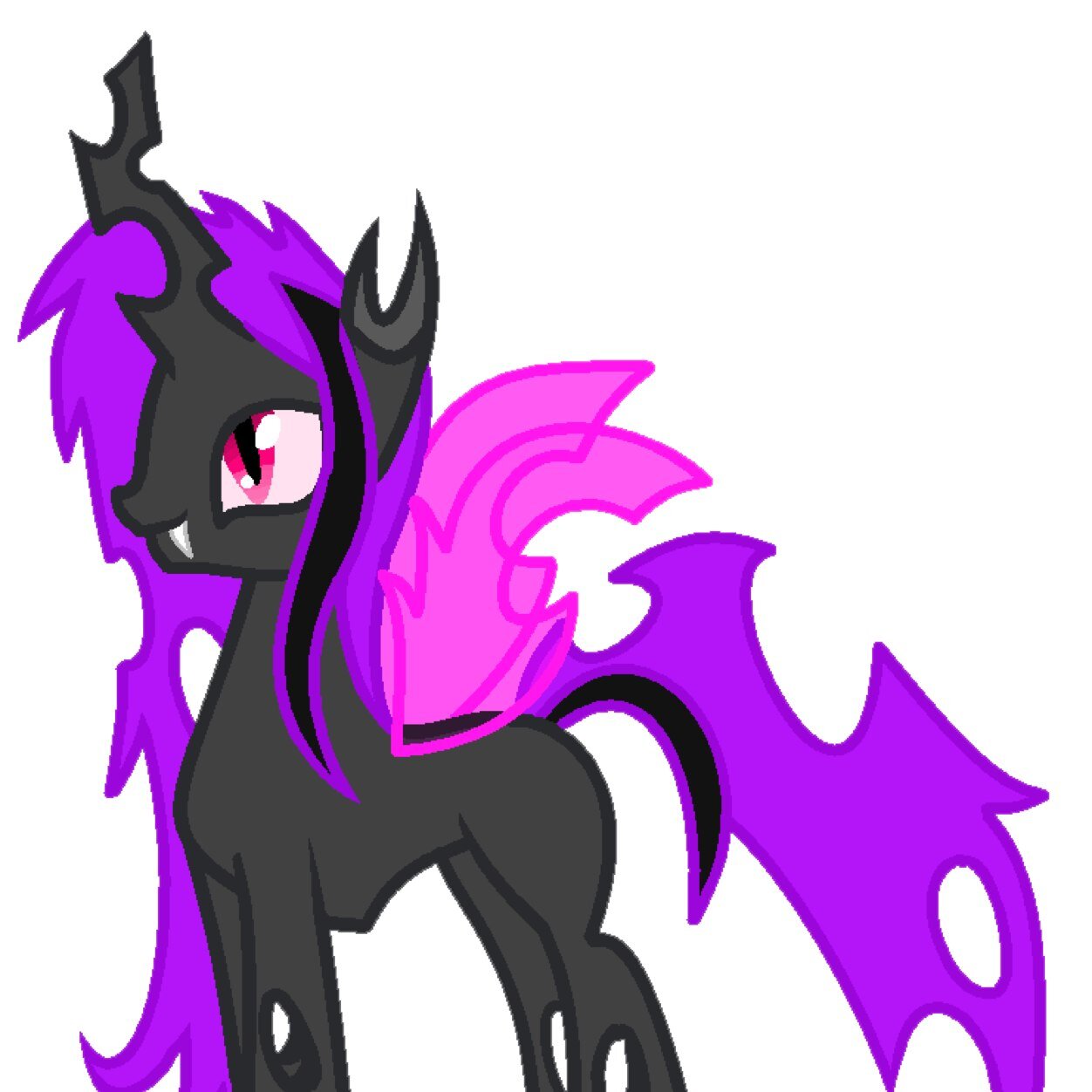 Purlple Is A Large Mare Changeling Who Left The Hive To Serve For Celestia And Luna Not For That Buggy Queen.. (RP Heavy)