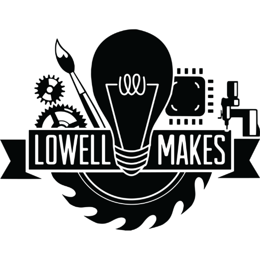 Makerspace in Lowell we have a wood shop, 3D printers, laser cutters, and more — please join us!