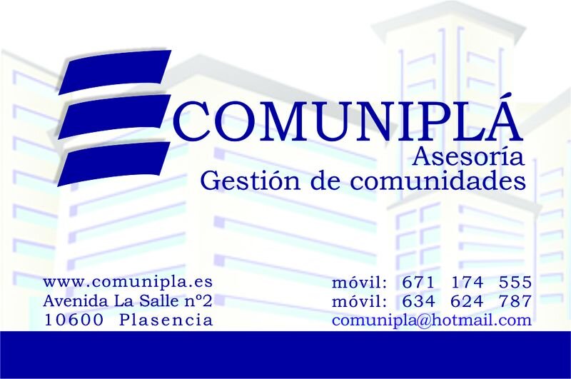 COMUNIPLÁ ASESORÍA DE EMPRESAS GESTIÓN DE COMUNIDADES              671 174 555                                                 634 624 787
