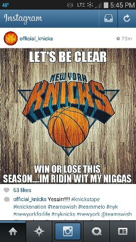 (bleed blue an orange) always a knick win or lose