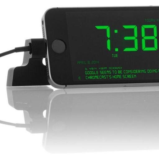 Prop the iPhone 5 or 6 so you can watch a movie or your alarm clock in landscape on a table or nightstand