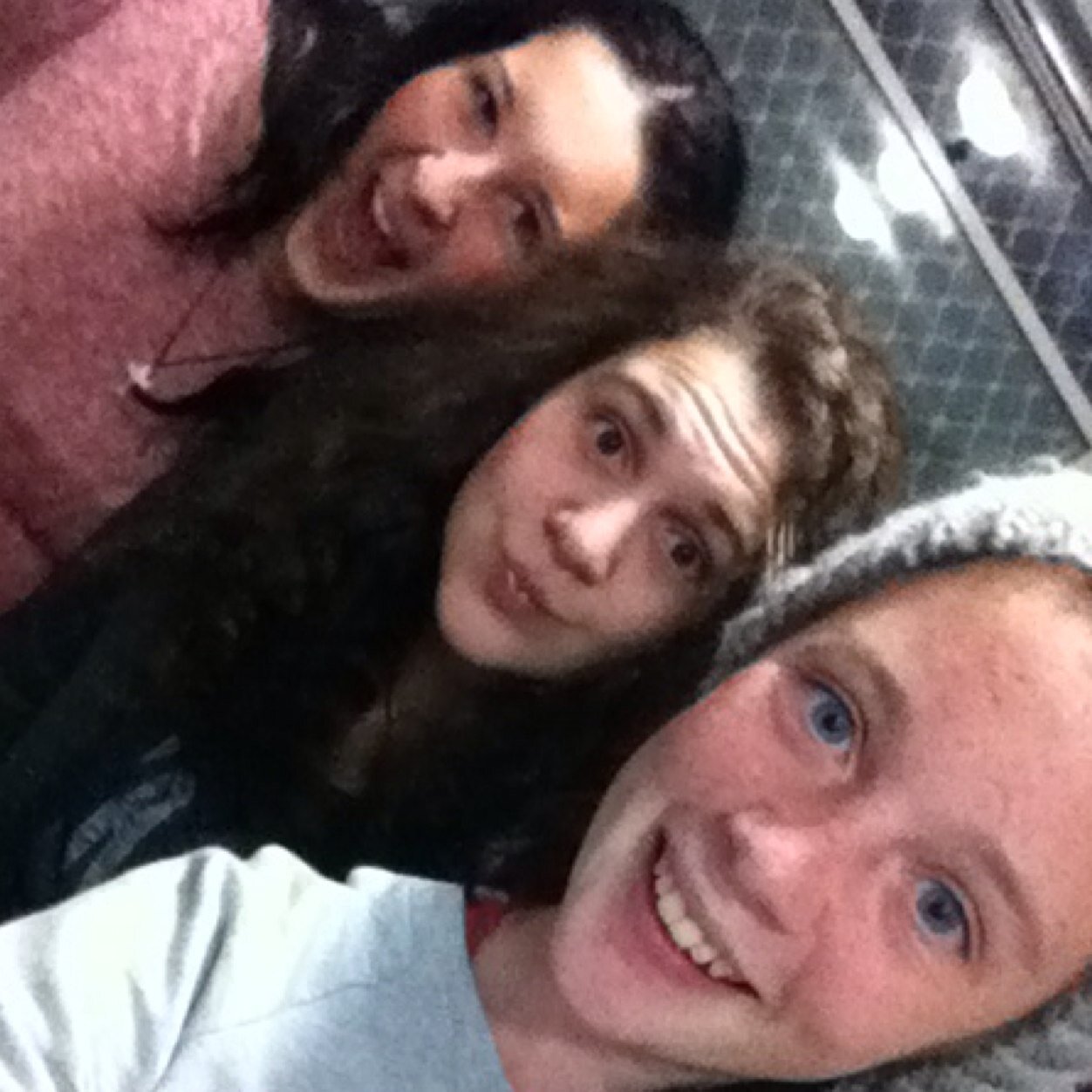 Katelyn. Lauren. Tiarne. Filming videos to make people laugh.