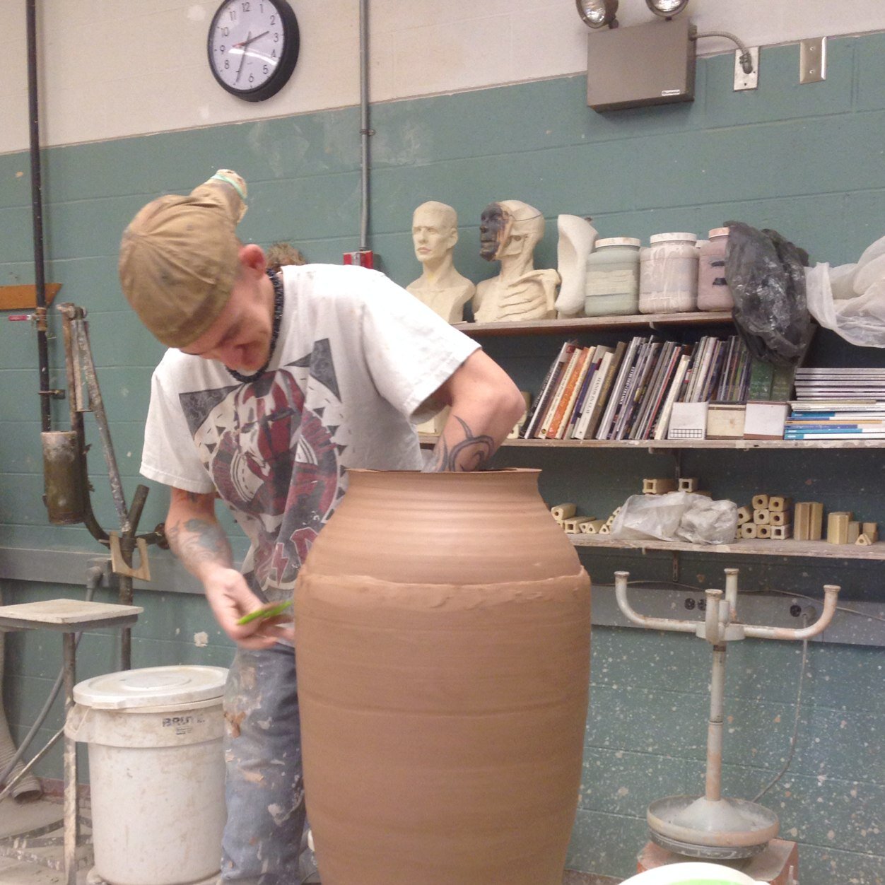 Ceramic art student at University of Maine at Presque Isle