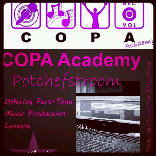 @COPA_Academy We offer Part-Time Music Production Lessons in Potchefstroom. Contact us today! Tel: 076 602 4646 BBM: 7B96BEC9 Email: tinus@copa-academy.co.za