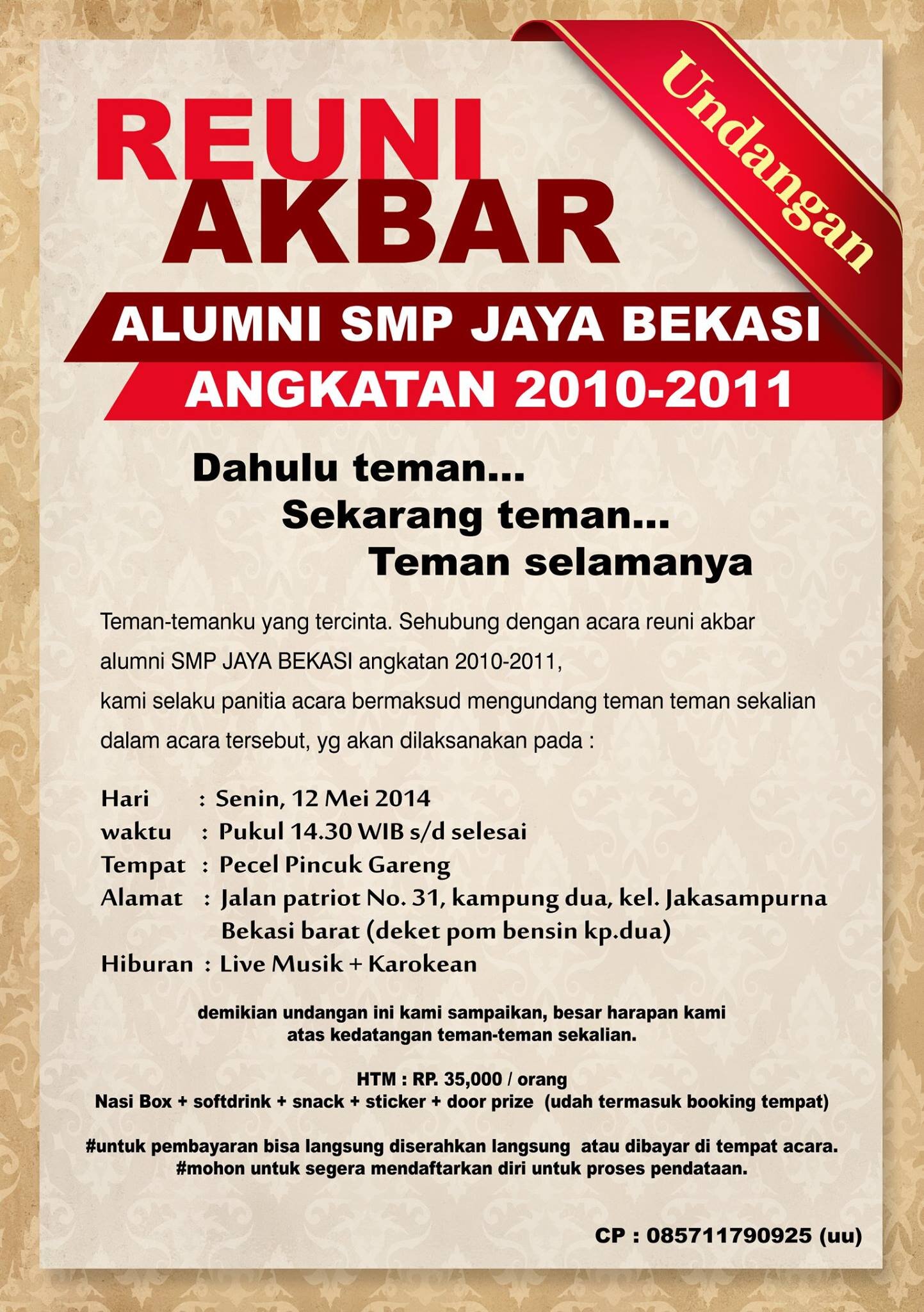 Official Twitter Account of Alumni Jaya JHS Angkatan 2010-2011 Unggul dalam prestasi, terdepan dalam inovasi, terpuji dalam akhlakContact Person : 085711790925