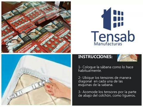 Innovador y práctico accesorio que evita que la sábana de su cama se arrugue o se destienda, muy útil en el hogar. Adaptable a cualquier sábana.