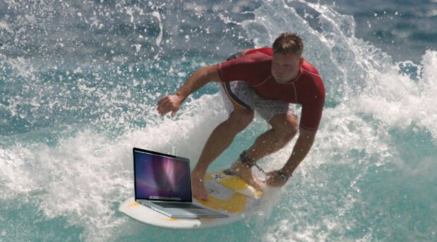Redesigned Macbook. Drop, shock, water, life resistant.