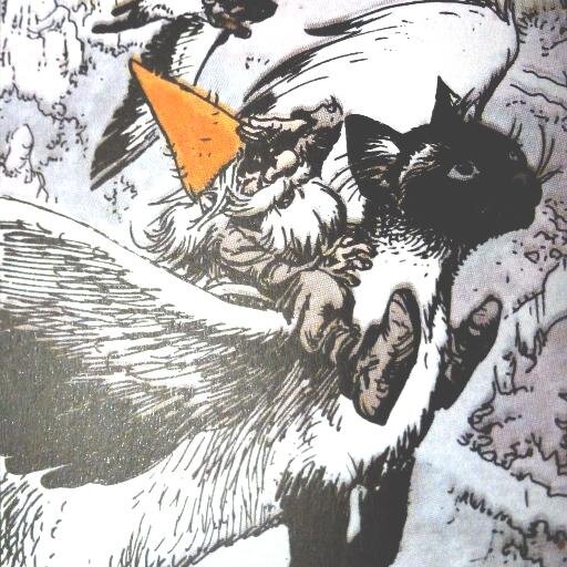 Je suis un nain sur un chat volant.