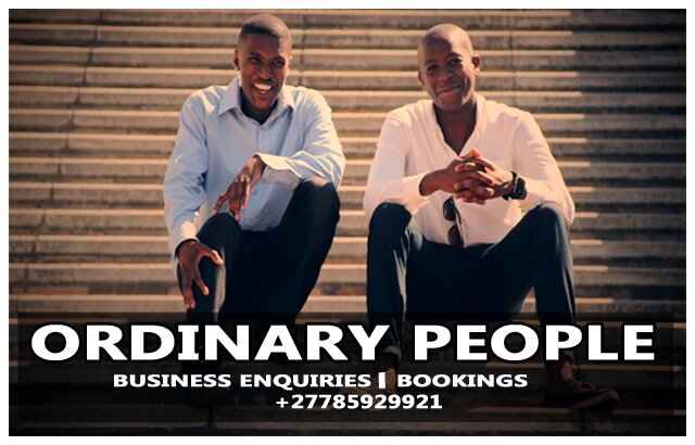 Ordinary People is a urban house music duo hailing from Cape Town-signed at ZiyawaMo|publicity&management: magenpr@ziyawamo.co.za