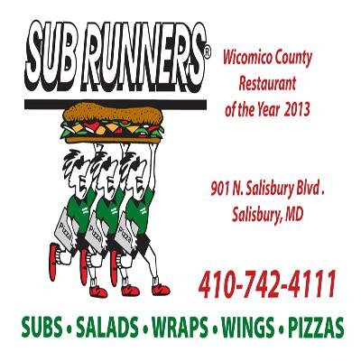 Sub Runners is more than award winning Cheese Steaks? They offer wings, salads, wraps, and pizza! 410 742 4111