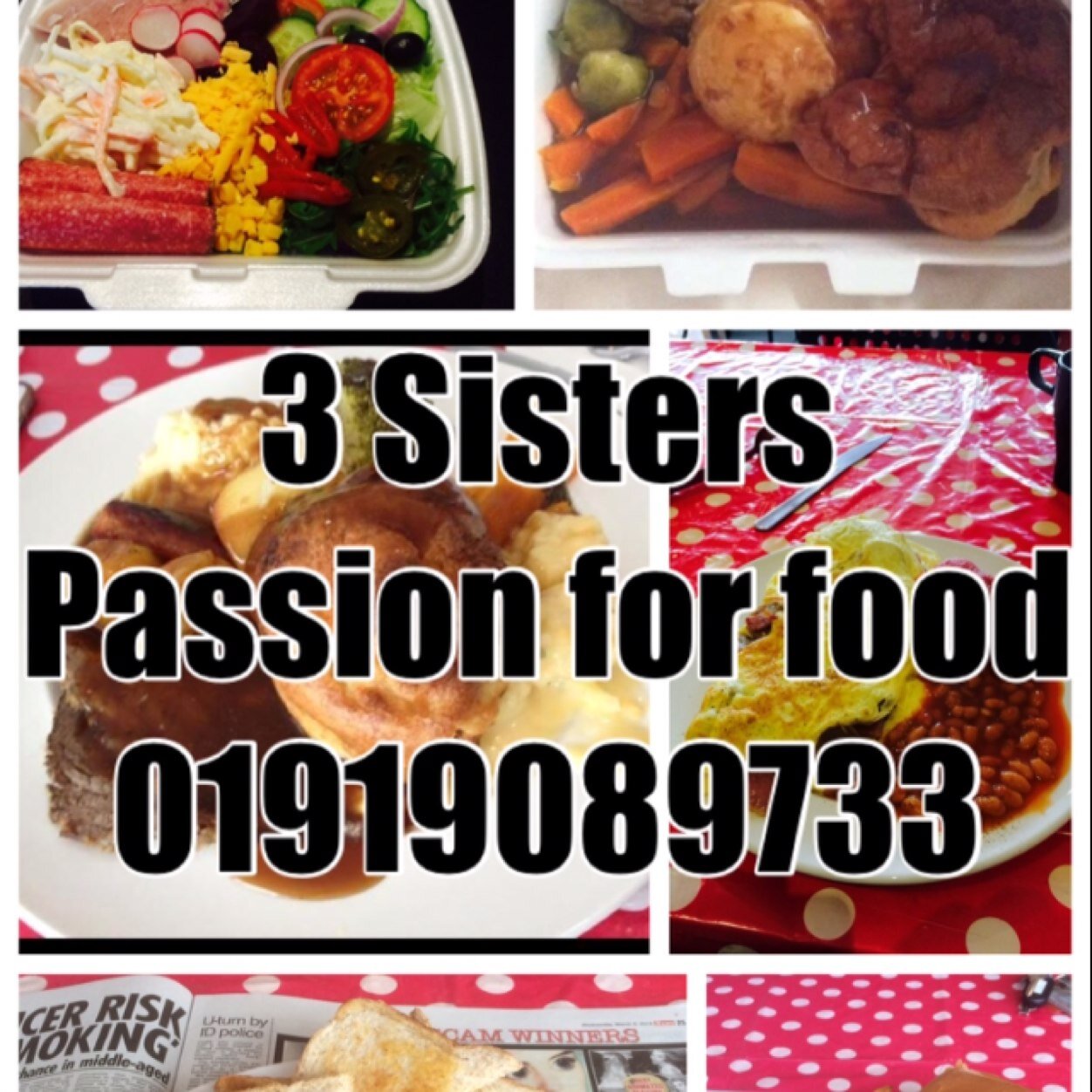 3sistersdeli's profile picture. Homecooked food 7days a week 
Delivered/sit in/takeaway
0191 908 9733