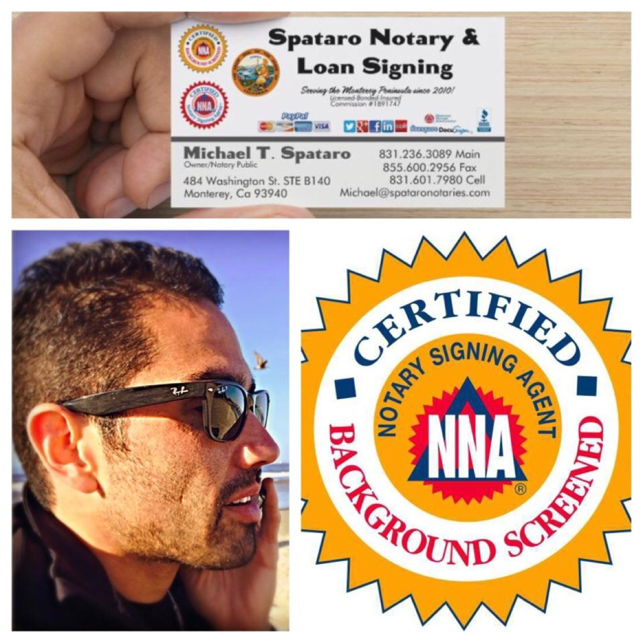 Serving the Monterey Peninsula for all your Notary & Loan Signing needs!Call us @ (831)233-1121.CA Licensed,Insured & Bonded.National Notary Assoc. Member