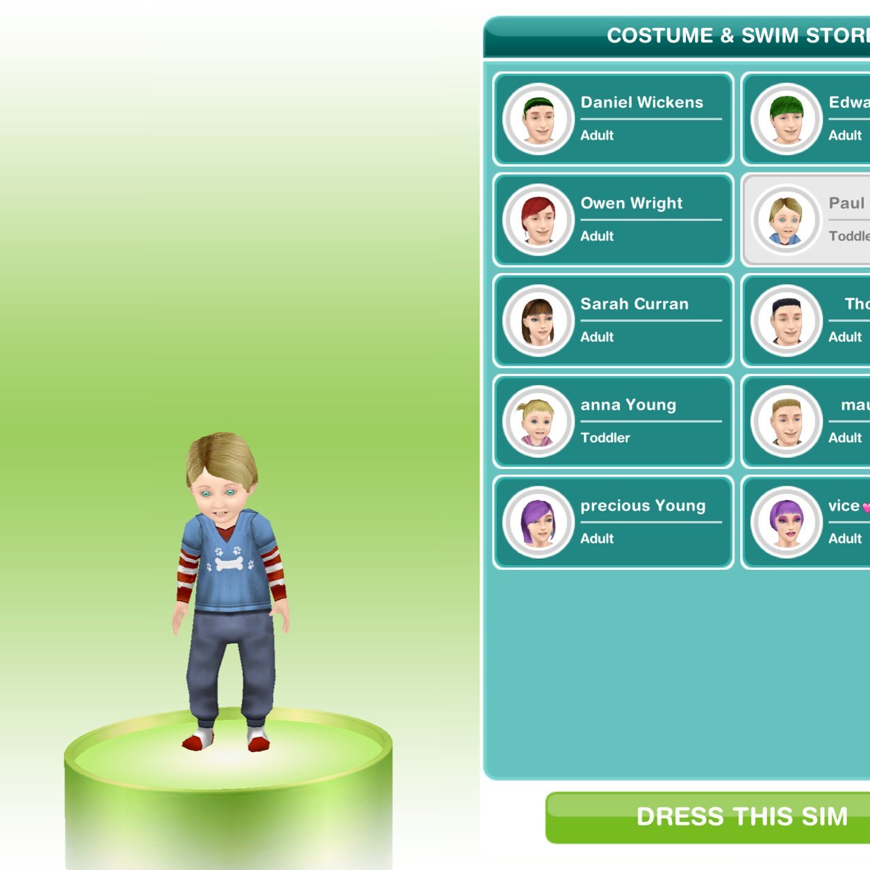 sims sims all the way!