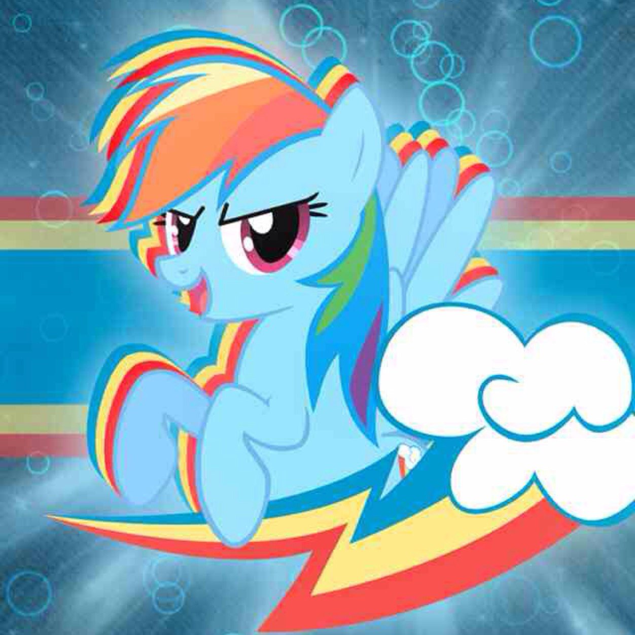 A cristian girl and loves to see mlp plus rainbow dash is awesome :D!