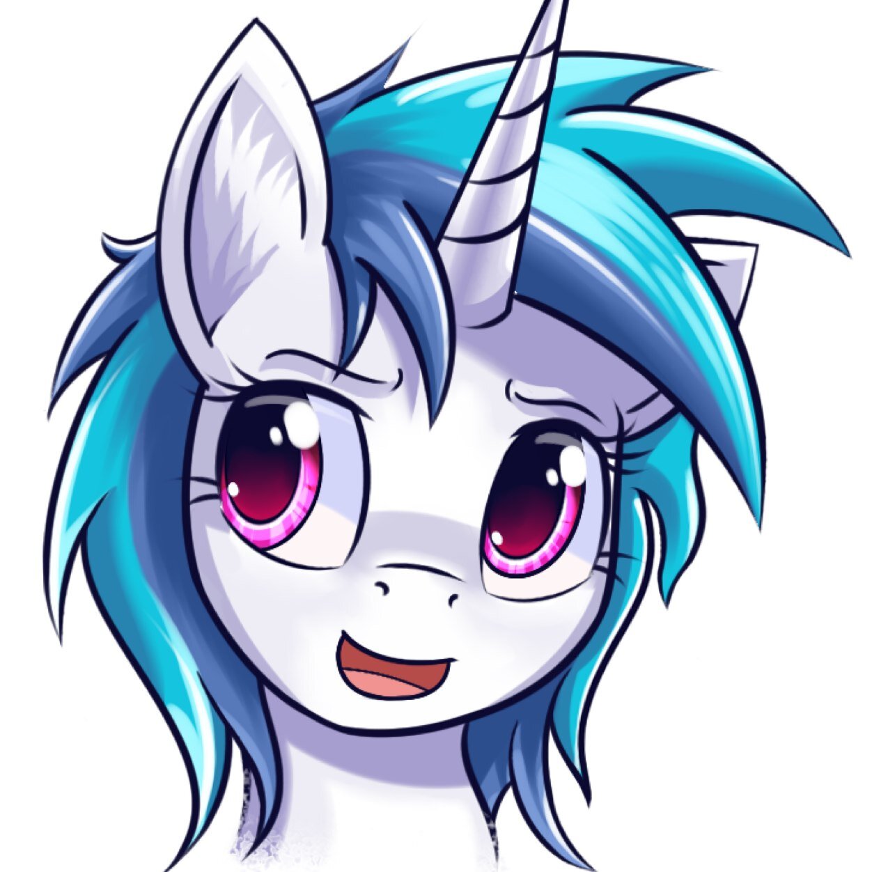Hello everpony! I'm Vinyl Scratch aka DJ P0N-3. I make and play dubstep. I follow eveypony back!