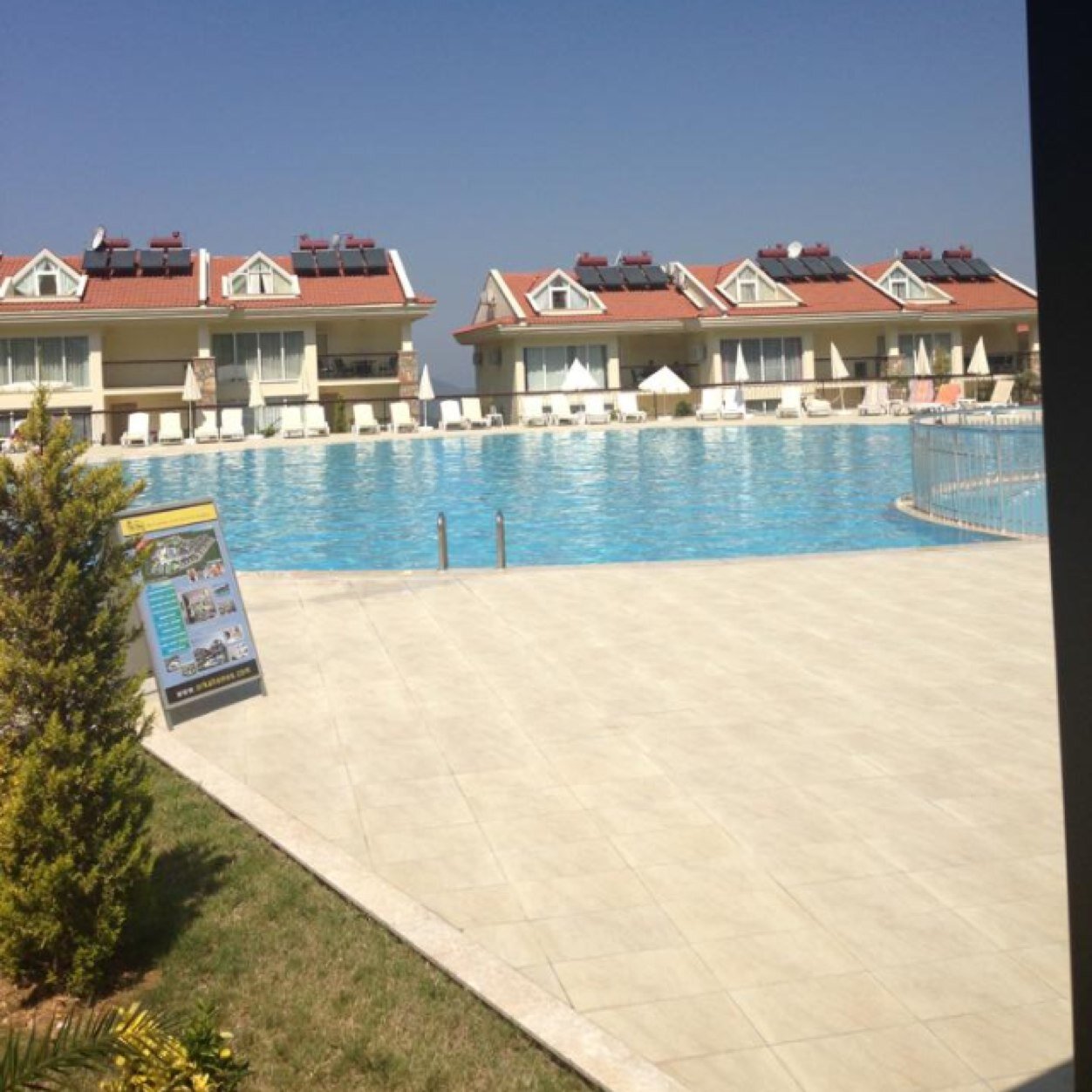 Gorgeous 3 Bedroom Apartment To Rent In Ovacik Turkey Sleeps 8. Swimming Pool & Snack Bar On Site 24 Hour Security. 5 Mins Bus Ride To Beach.