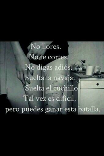yo tengo cicatrizes, y esta cuenta es para yudar a quien lo necessite, pensais que estais solos, pero siempre hay alguien a quien le importas