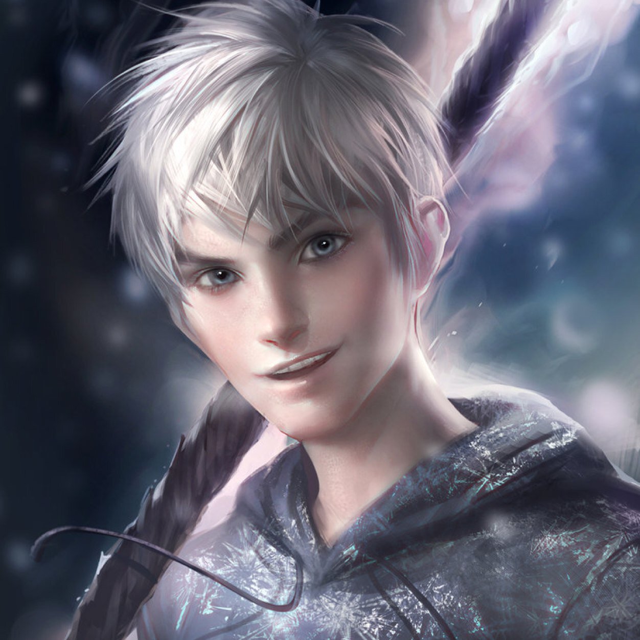 Sup guys im Jack Frost a guardian and a really fun guy.| i cause mischief but its so fun.| Love? who would love me a stupid child...