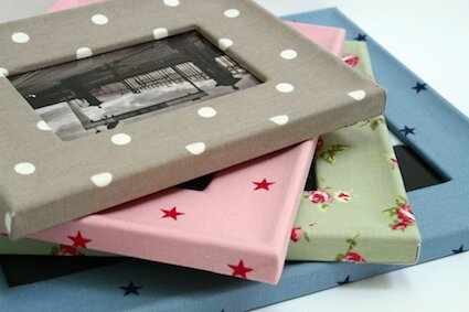 Handmade, crafted picture frames. Shabby Chic. Many fabric designs available in the following sizes 6x4, 7x5, 8x6 & A4. Contact thecraftyshack@outlook.com