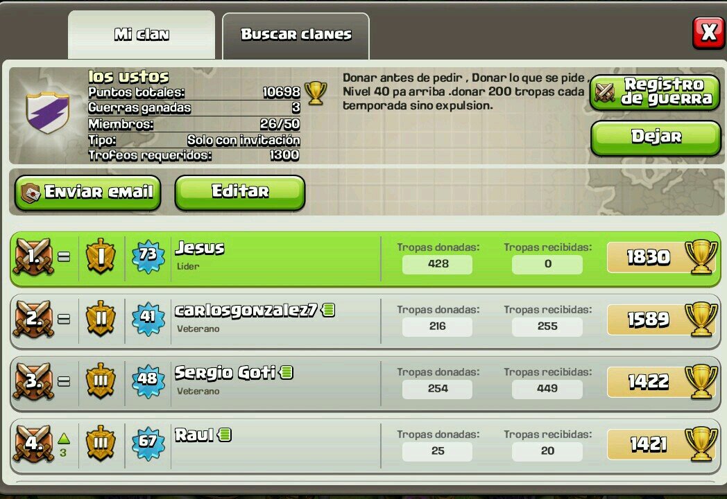 Clan nuevo,somos buena gente,uniros