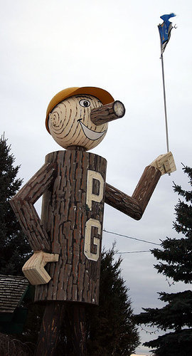 Mr. PG is the mascot of Prince George, BC. This is a Twitter feed of his Facebook fan page.