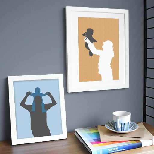 We create beautiful personalised silhouette prints of families, children, pets and weddings.