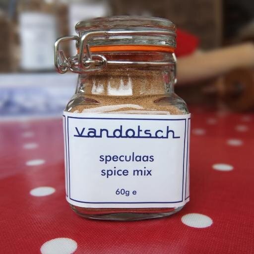 Based on my Dutch grandmother's sweet tasting spice mix I launched the vandotsch speculaas spice mix, including nine spices, for chefs and bakers worldwide