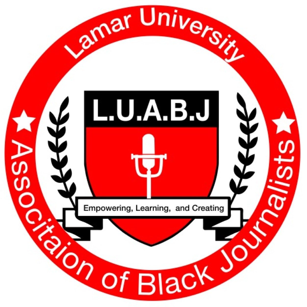 Lamar University Association of Black Journalists. Chartered on the campus of Lamar University!