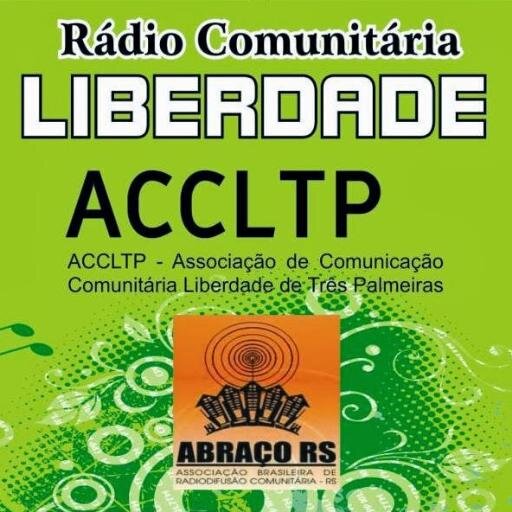 Somos a Rádio Comunitária Liberdade FM de Três Palmeiras - RS