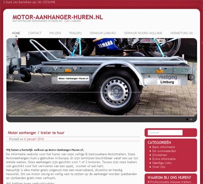 De informatie website voor het #huren van onze veilige & betrouwbare #Motortrailers. Deze #Motor #aanhangers kunt u gebruiken in Europa. 06-13726998 #Limburg