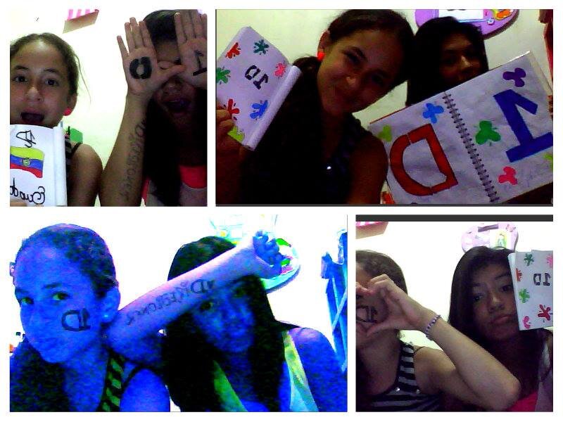 We are from Ecuador
We are addicted to one direction and if you mess with them we are going to defend
directioner heart ♥♥♥♥♥♥♥ ☻☺☻☺☻☺♥♥♥♥♥♥♥