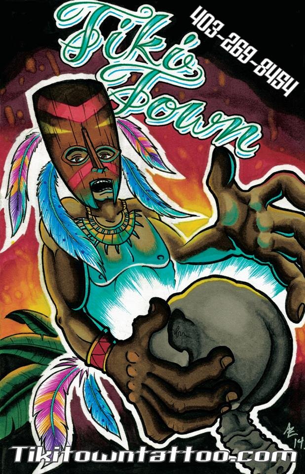 TikiTownTattoos's profile picture. Tiki Town Tattoos is a tattoo shop in Calgary, Alberta. We offer top quality custom tattoos in a clean, friendly, and fun environment.