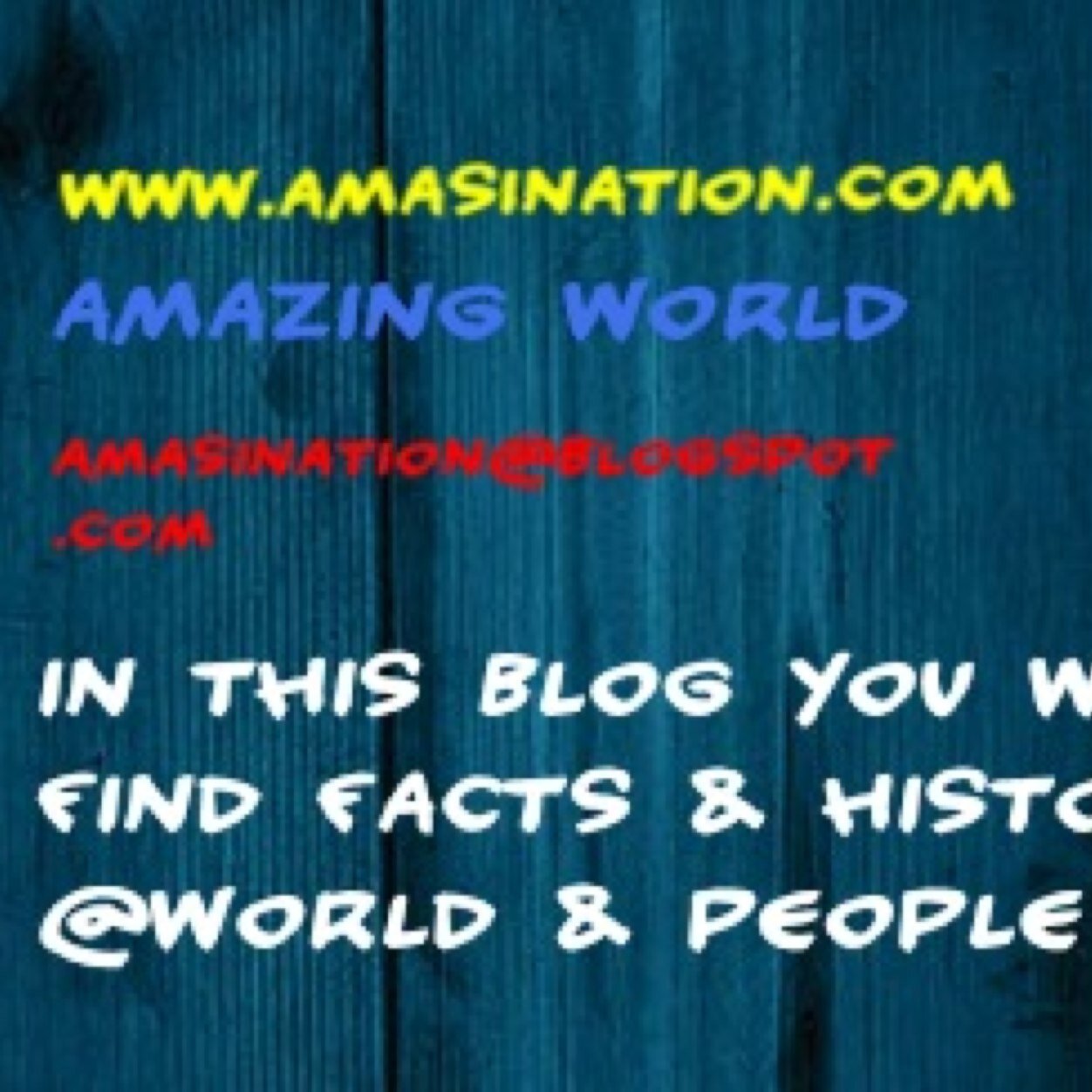 amasination's profile picture. @ this blog tells you interesting facts and history of modern world

http://t.co/wHO2kXE6WH