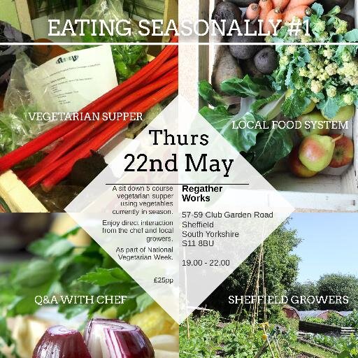 A vegetarian supper club using locally grown vegetables. Q&A with local growers and the chef. #eatingseasonably #regather