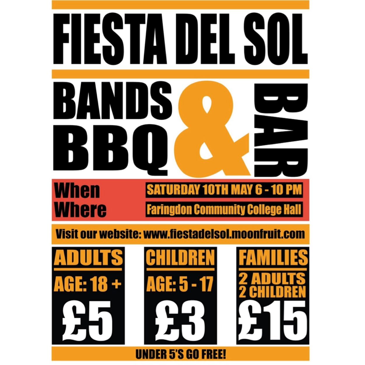 FIEST DEL SOL // GO TO OUR WEBSITE TO RESERVE TICKETS // INFORMATION ON WEBSITE AND TWITTER PICTURE // LOOK OUT FOR POSTERS AROUND FCC