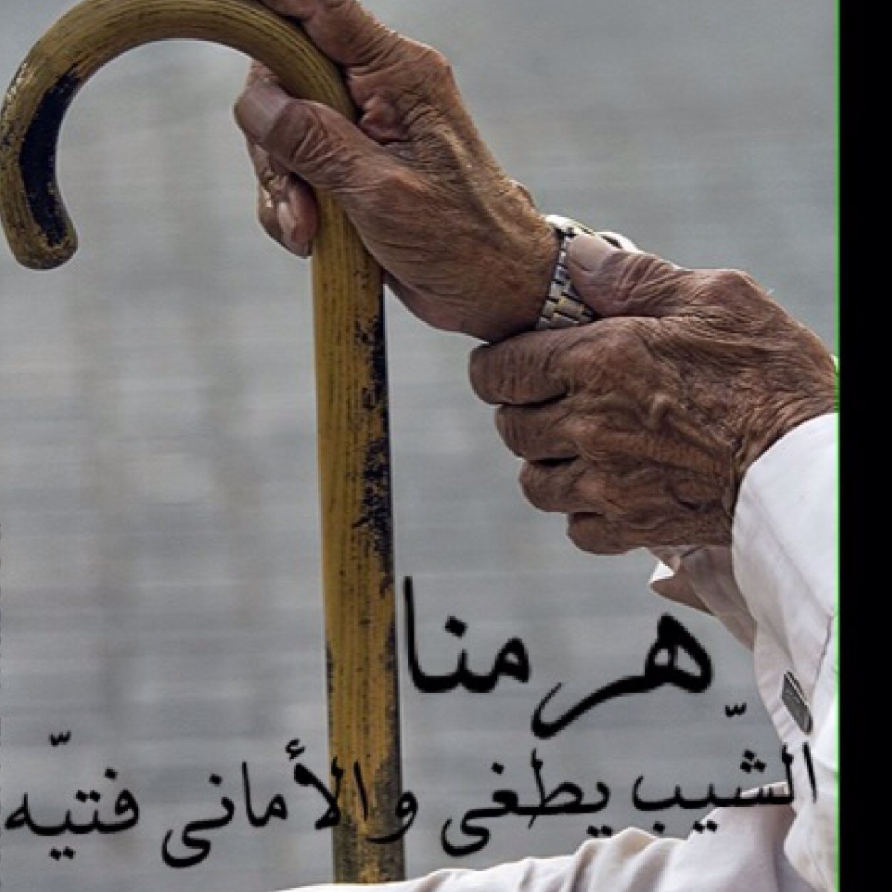 نستعجل الأيام وأعمارنا ايّام // والشّيب يطغى والأماني فتيّه //نهاري أقفى واجمل الحلم قدّام // والحال يضعف والهقاوي غنيّه...