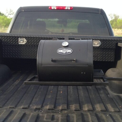 The Grillmobile is automobile accessory company that manufactures a device that allows you to mount a barbecue grill to the interior bed of your truck.