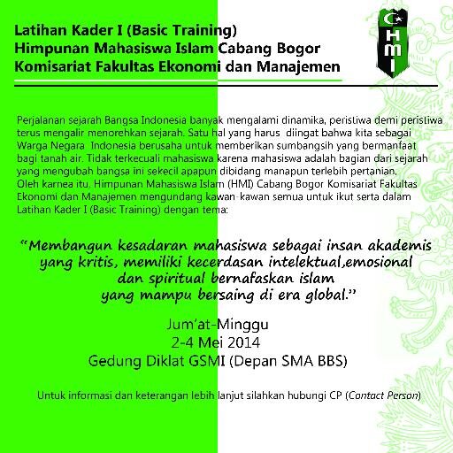 hmifembogor's profile picture. Himpunan Mahasiswa Islam Fakultas Ekonomi dan Manajemen IPB Yakin Usaha Sampai